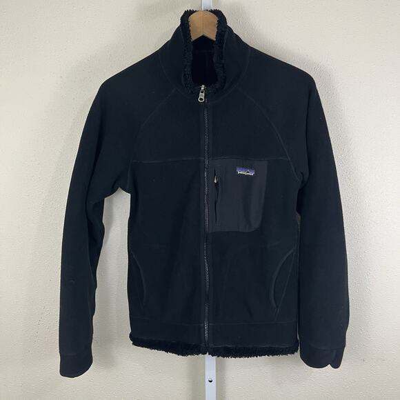 Patagonia Synchilla Windzone Reversible Zip Jacket Womens M Medium Black - Picture 1 of 5